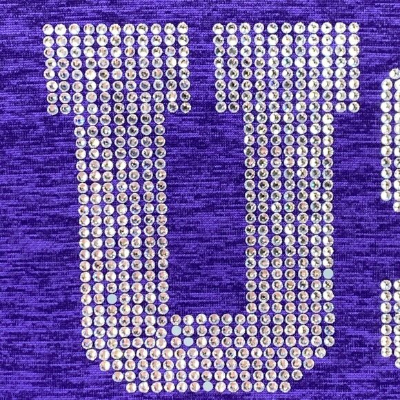 USA Shooting Rhinestone Bling Purple 1/4 Zip Sweatshirt Womens Size Large - Picture 7 of 12